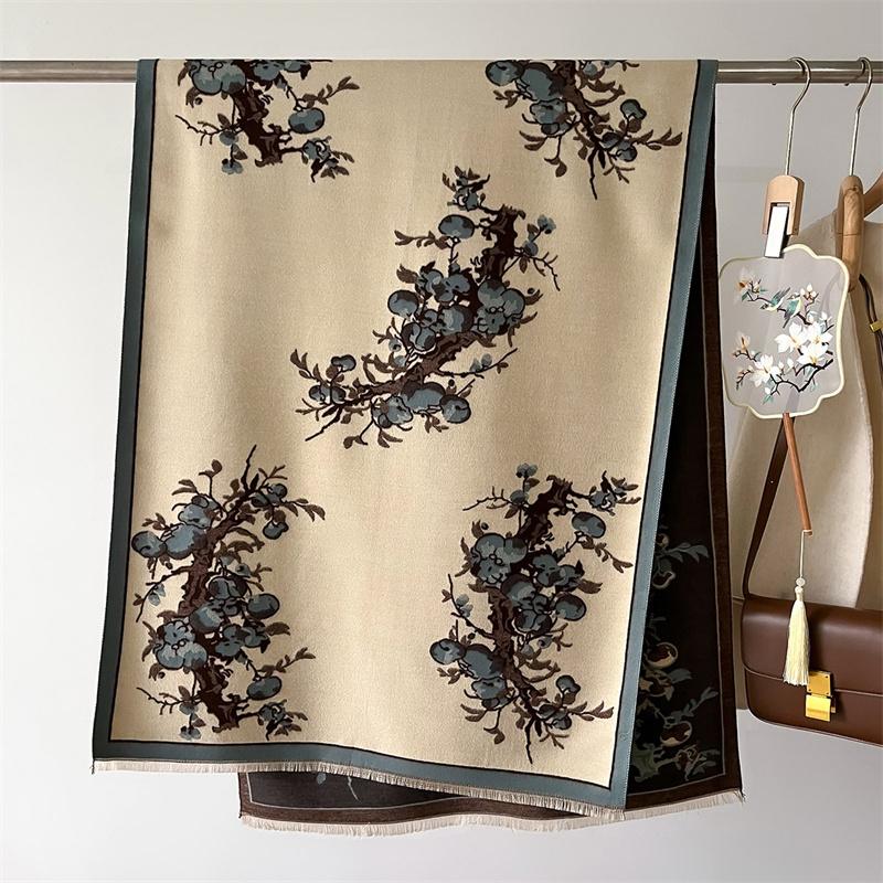 Cashmere Scarves for Women  Winter Shawls Warm Wraps Lady Pashmina Stars Print Blanket Scarf Neck Headband Hijabs Stoles