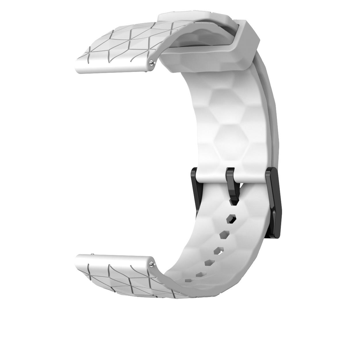 

For Samsung Galaxy Watch3 45mm/Huawei Watch GT 2 46mm/GT Runner/Garmin Forerunner 255 Watch Band 22mm Football Pattern Wrist Strap Replacement White