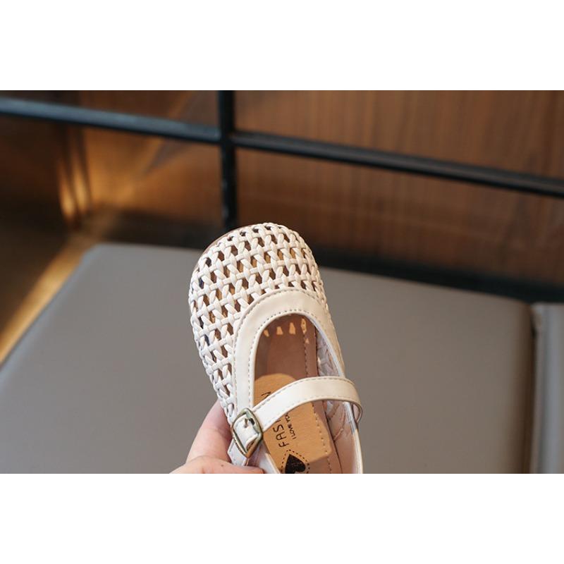 Girls' Princess Stylish Shoes Children's Hollow-Out Woven Sandals Loafers for Toddlers Elegant Cool Cute Girls Shoes