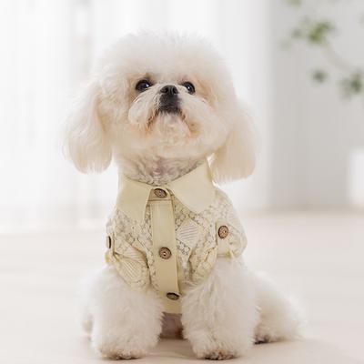 Neue Hundekleidung Frühling und Sommer atmungsaktive Spitze hohle Tasche Hundeweste Teddy kleiner Hund Haustierkleidung