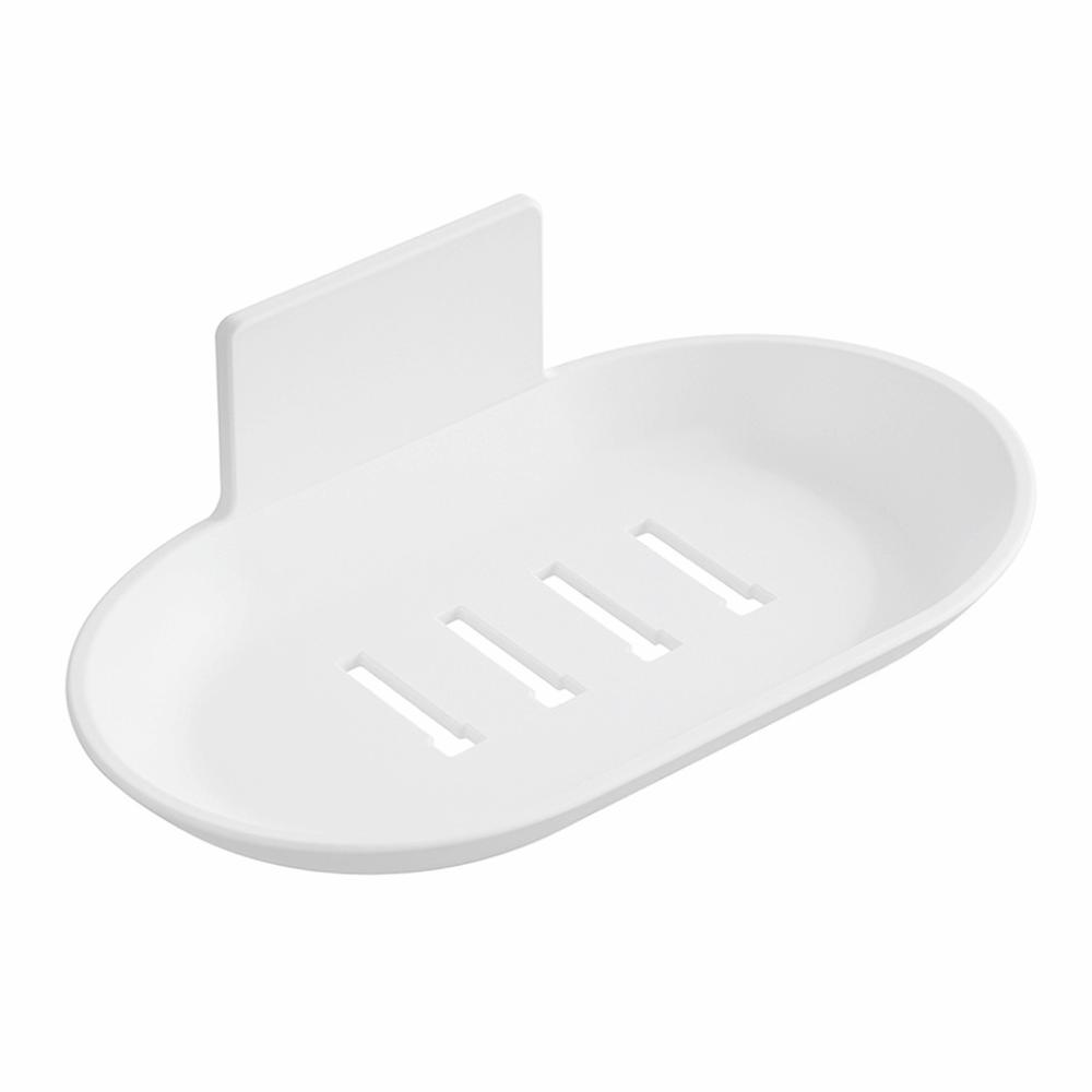 

Настінна мильниця без свердління, тримач для мила, економія місця, мильниця, ванна кімната, кухня білий