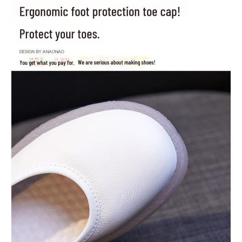 Hong Kong Genuine Leather Flat Summer Shoes for Women - 2025 New Mori Girl Style with Cowhide Sole