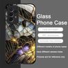 Stilvolle Lila-Kristall-Marmor-Textur Gehärtetes Glas Handyhülle für Samsung Galaxy A56 A55 A54 A53 A52 A36 A14 A15 A31 5G Hüllen