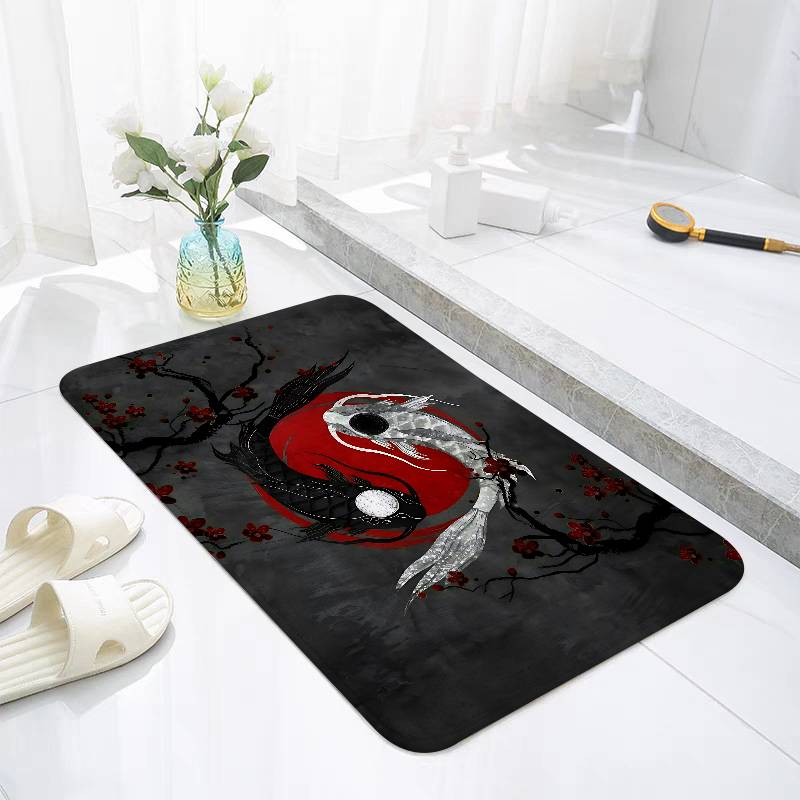 Chinese Tai Chi Bagua Yin Yang Floor Mats Home Laundry Rug Carpet For Living Room Decor Lounge Area Anti-slipEntrance Doormat