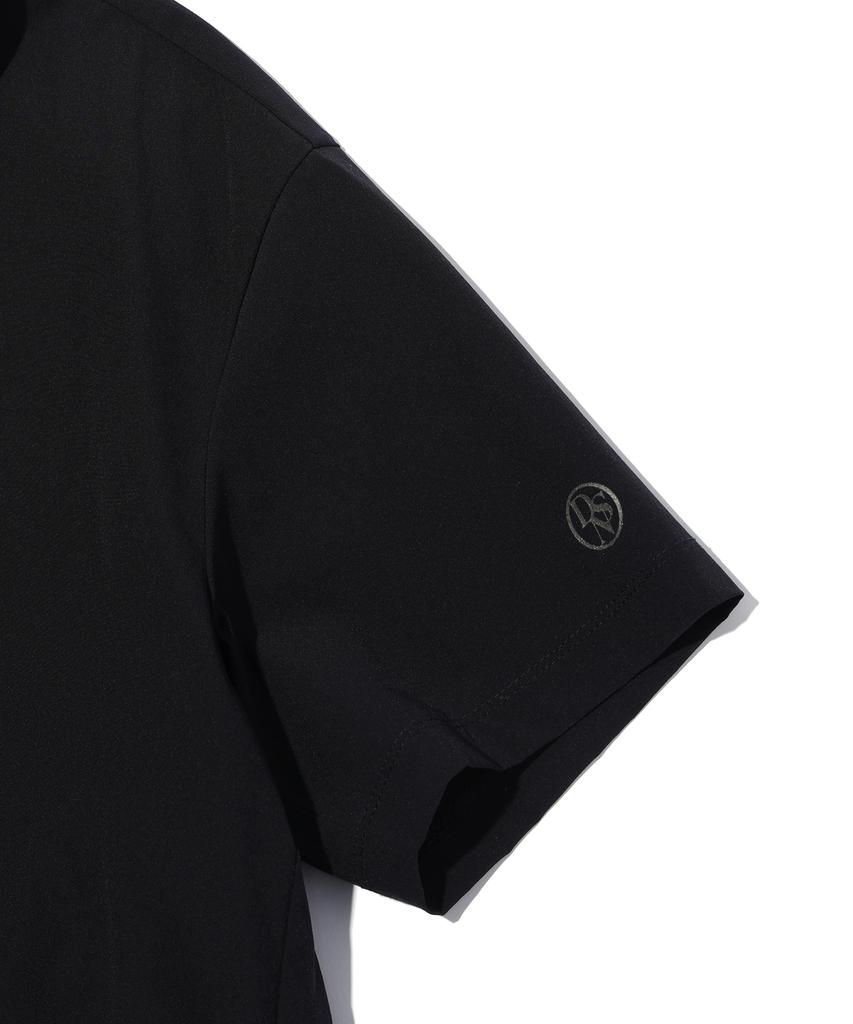 Dist Nine String Short Sleeve Collared Dress Black (Lp2Of220-076)