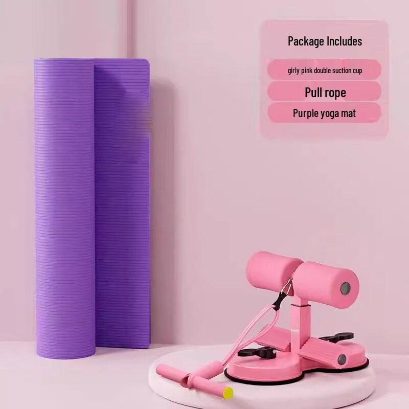 Home Sit-up Assistant with Resistance Band and Yoga Mat