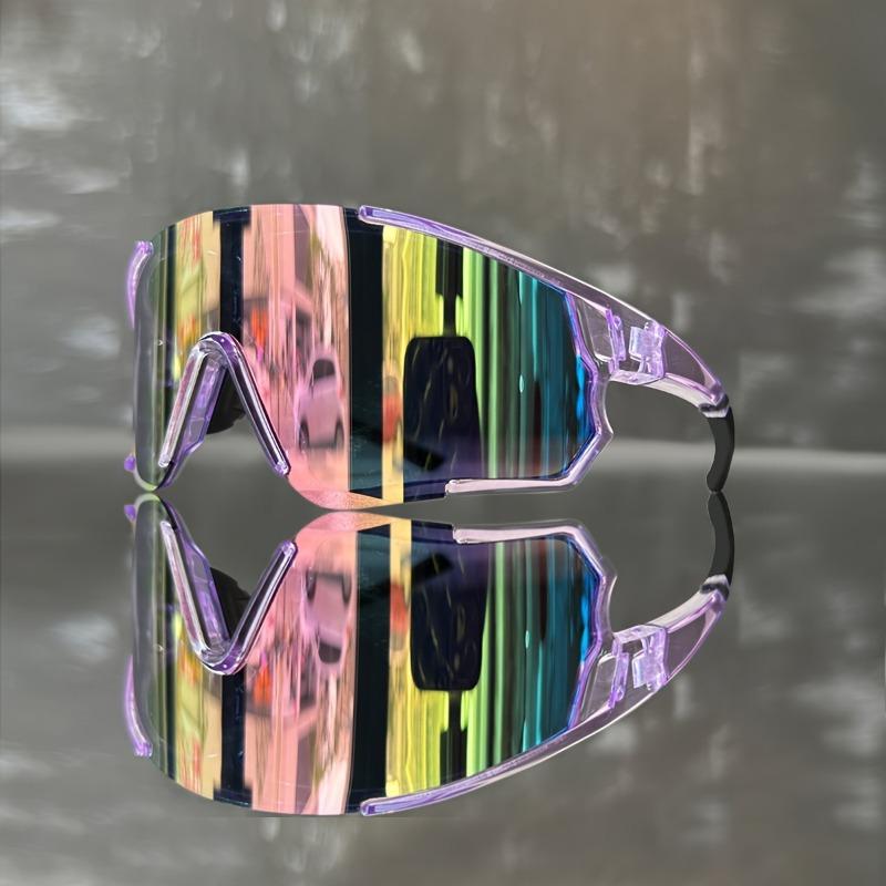 1 Pair of Fashionable Men's and Women's Glasses Transparent PC Frame Colored Lenses Lightweight Glasses