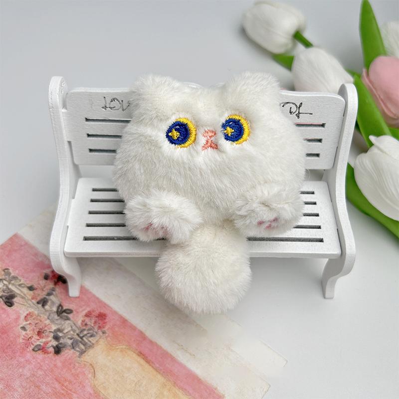 Cartoon Squeaky Big Tail Cat Rabbit Little Bear Plush Doll Toy Pendant Backpack Hangings Decoration Gifts