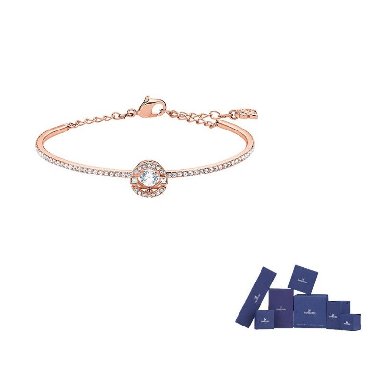 Swarovski Sparkling Dance Artificial Crystal Bangles Womens Rose Gold tone Plated F-Original brand box