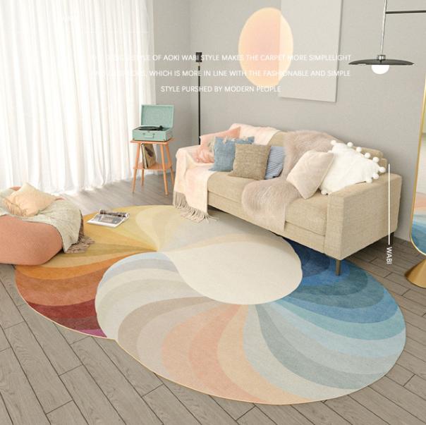 Nordic Style Irregular Carpets for Living Room Fluffy Soft Bedside Rug Heterogonal Bedroom Decor Plush Carpet Simple Thicken Mat