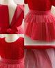 Sequin Puffy Princess Dress for Girls - Evening & Catwalk Performance Attire with Bubble Sleeves