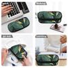 Pen Case Large Capacity Secure Zipper Durable 300D Polyester with Mesh Pocket Removable Divider and Pen Slots for Classroom Use
