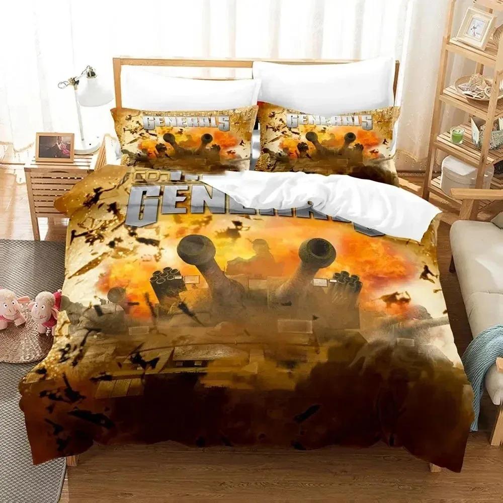 3D Game Command And Conque Bedding Set Duvet Cover Bed Set Quilt Cover Pillowcase Comforter king Queen Size Boys Adult