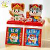 Cute Animal Mini Lucky Cat for Wealth Fortune Micro Model Building Block Cartoon Diamond Pets Bricks Decoration Toys