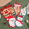 1PC Hanging Multi Element Christmas Creative Hand Towel Children Small Towel Thickened Coral Fleece Cute Embroidery Household