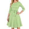 Women's Cocktail Dresses 3/4 Sleeve Vintage Wedding Guest Dress