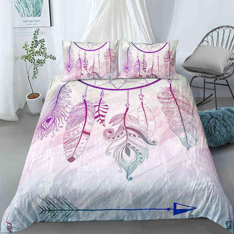 Dreamcatcher Duvet Cover Set King Size Boho Dream Catcher Bedding Set Microfiber Bohemian Style Comforter Cover For Girls Women