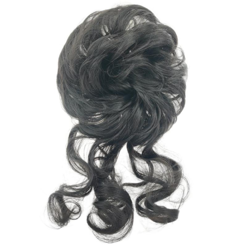 Artificial High-temperature Fiber Fake Hair Circle Fluffy Lazy Hair Bride Braiding Wig Messy Style