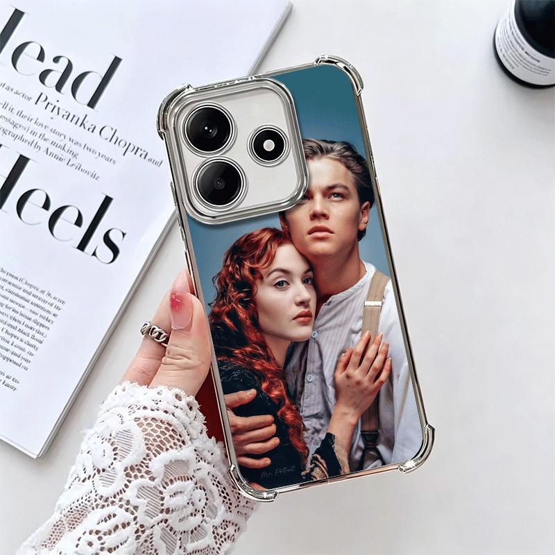 

Titanic Movie Rose Jack Plating Phone Case For Xiaomi Redmi Note 14 15 Pro Plus 13 12 11 11S 11T 10 9S 9 5G Anti-Fall Airabag Co Redmi Note 14 Pro 4G