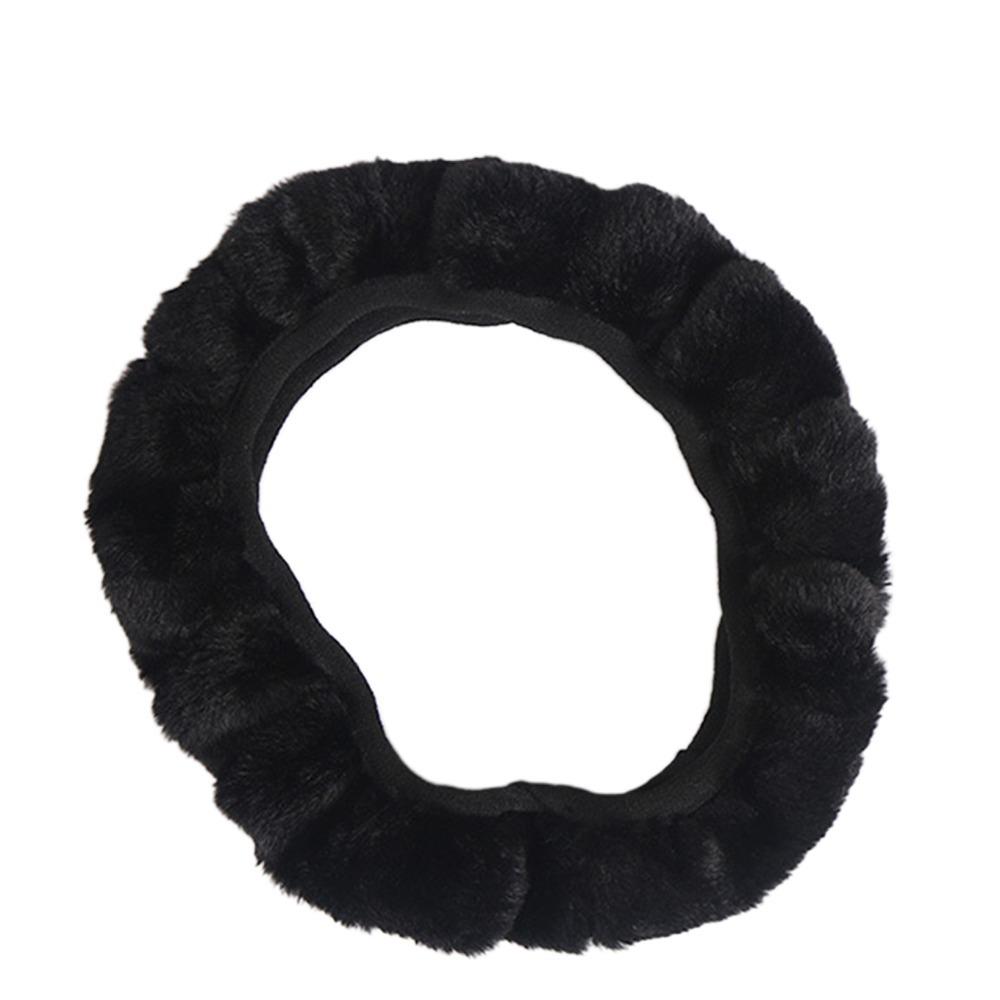 

Дышащий чехол на руль Мягкий зимний чехол на руль для женщин и мужчин чёрный