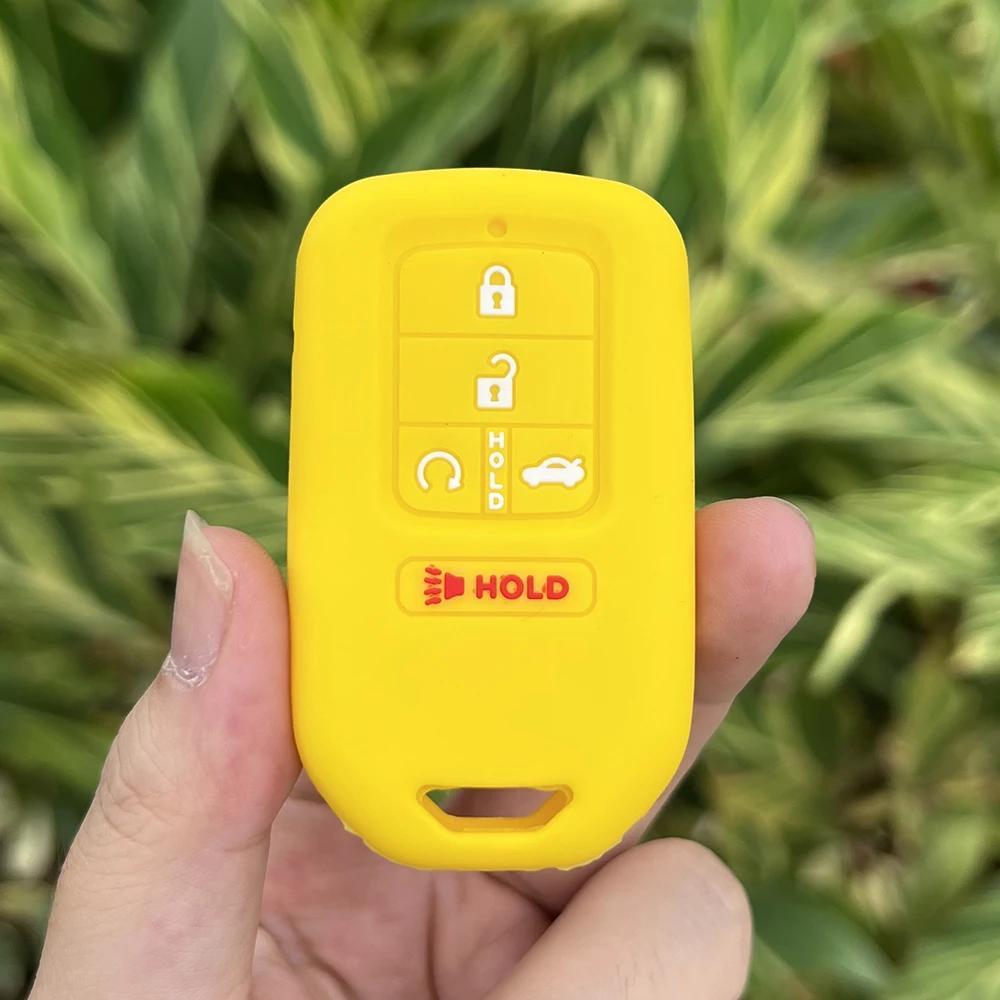 Silicone Car Key Case Holder Shell Soft Remote Cover Protector for Honda Accord Civic Pilot Fit Smart Key Chain Accessories