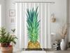 Pineapple Shower Curtain Watercolor Pineapple Tropical Fruit Green Yellow Polyester Fabric Bathroom Shower Curtain