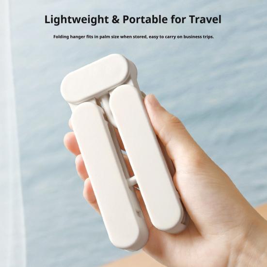 Foldable Travel Hanger with Clothes Hangers Hangers for Cruise Collapsible Space-Saving Clips Portable Vacation Suitcases