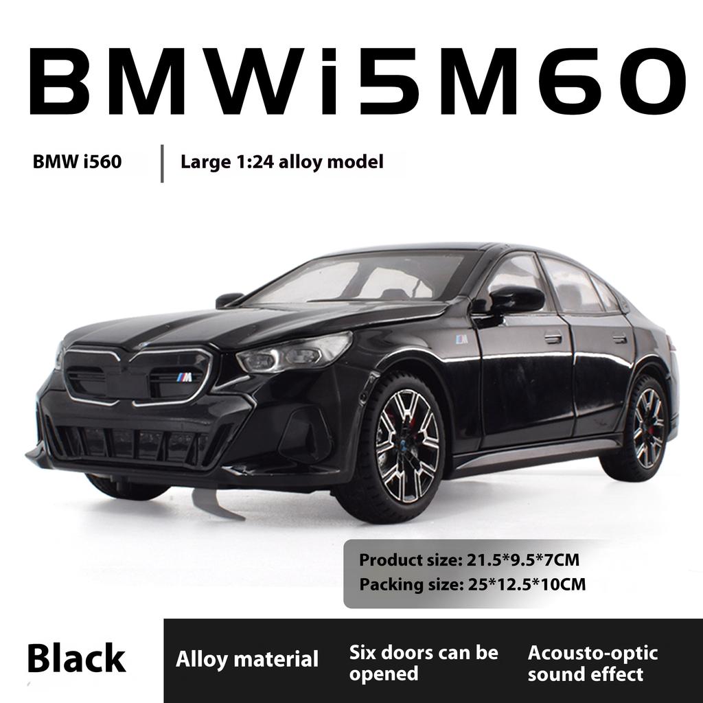 New 1:24 BMW I5 M60 Xdrive Power Alloy Diecast Model Car Die Casting Children's Toy Car Birthday Gift For Boy Present Hobby Collect