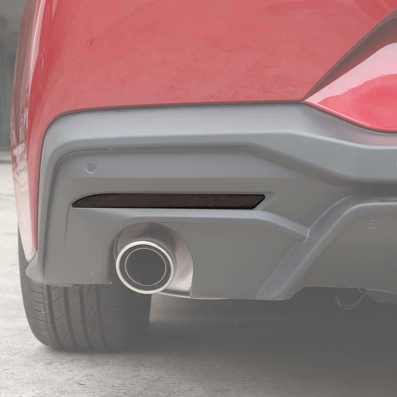 Auto-Dekorationsabdeckungen für Nebelschlussleuchten, ABS-Dekoration für Ford Mustang ab 2024, Außenzubehör, gesmokt, schwarz