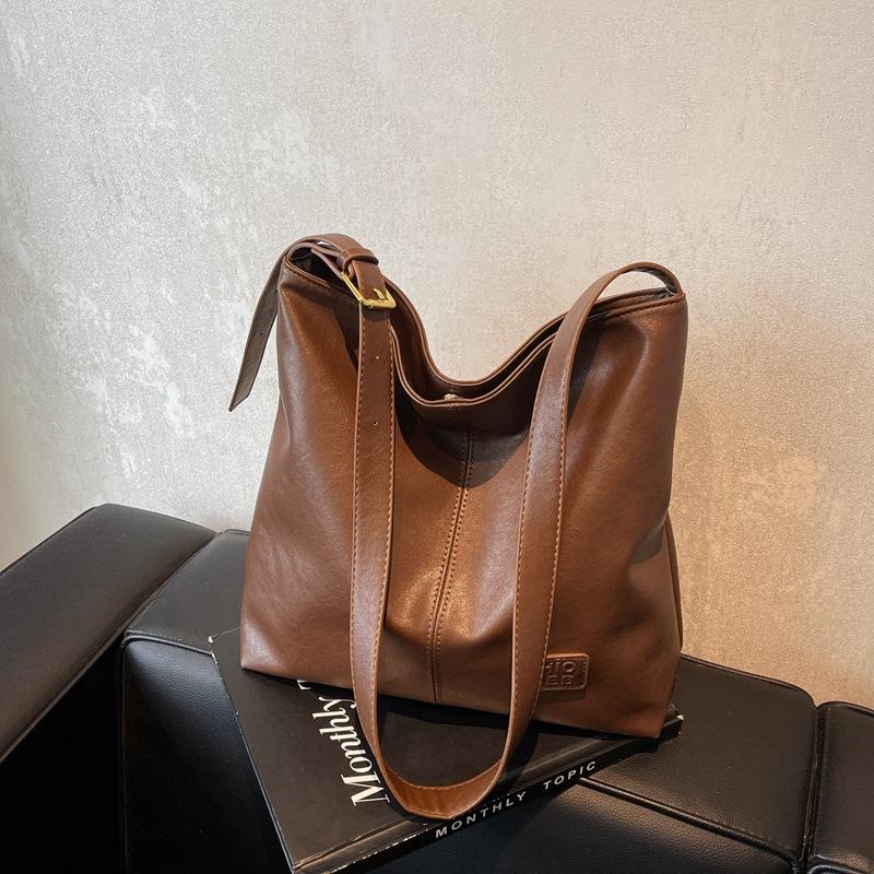 Premium Sense Ny Høst og Vinter Stor Kapasitet Bøtteveske Premium Sense Nisje Skulderveske Underarmsveske Tote Bag