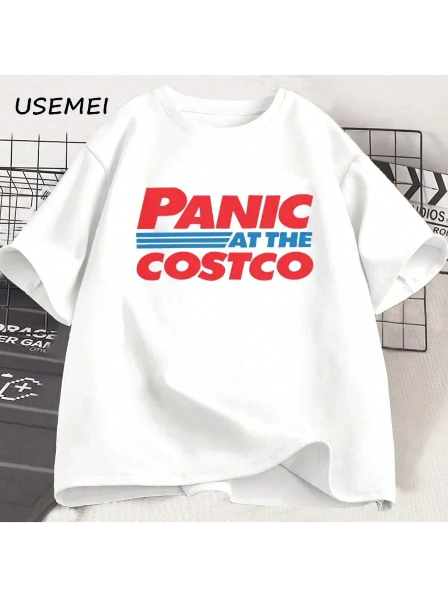 Panic At The Costco Graphic T-Shirts Costco Lovers Tee Fashion T Shirt Streetwear Tshirt Clothing Tee Harajuku Wounisex Clothing S разноцветный
