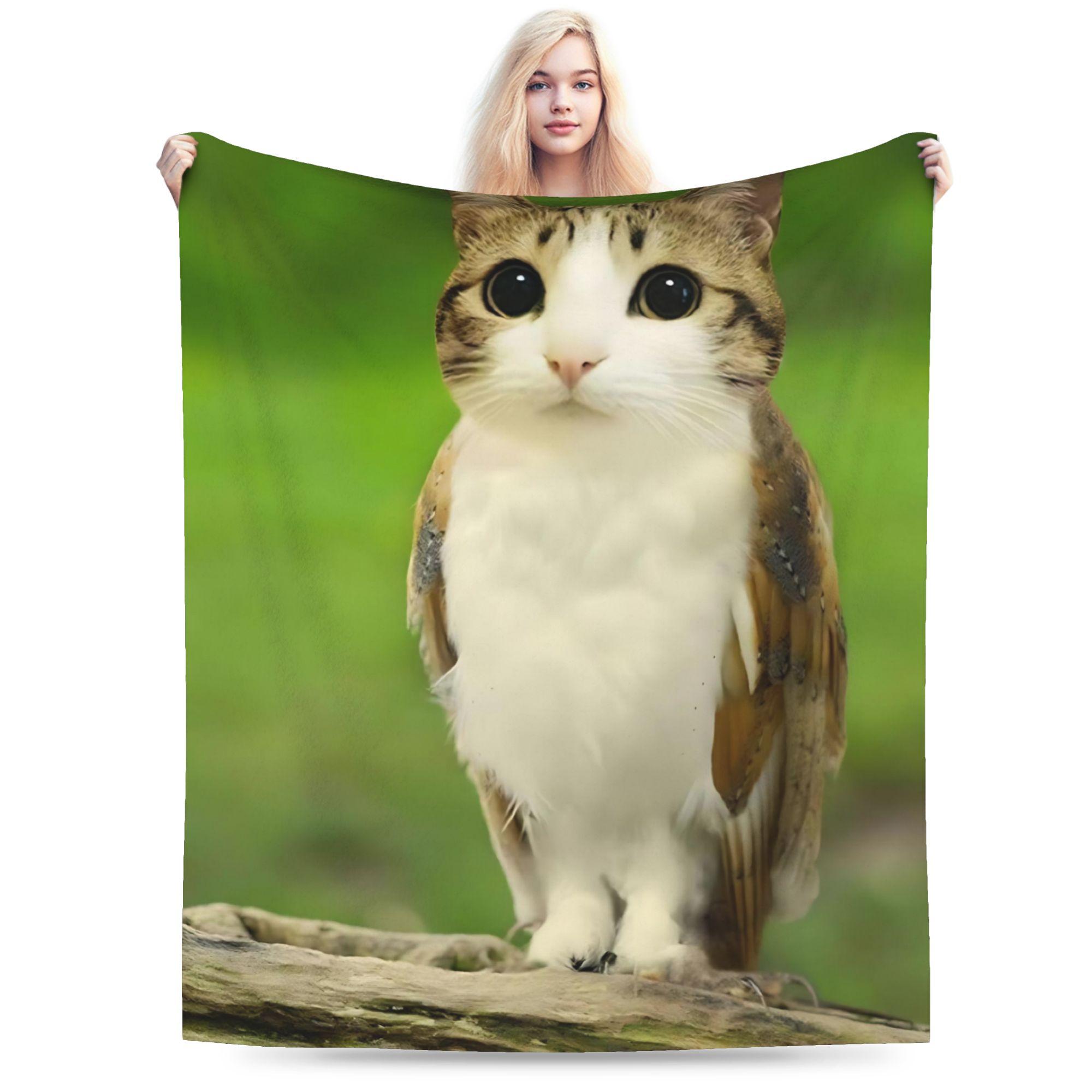 

Мяу Кот Сова Мем Одеяло Мягкий Коралловый Флис Плюшевый Исцеляющие Подарки Плед Одеяла Постельные Принадлежности Накидки 30x40in