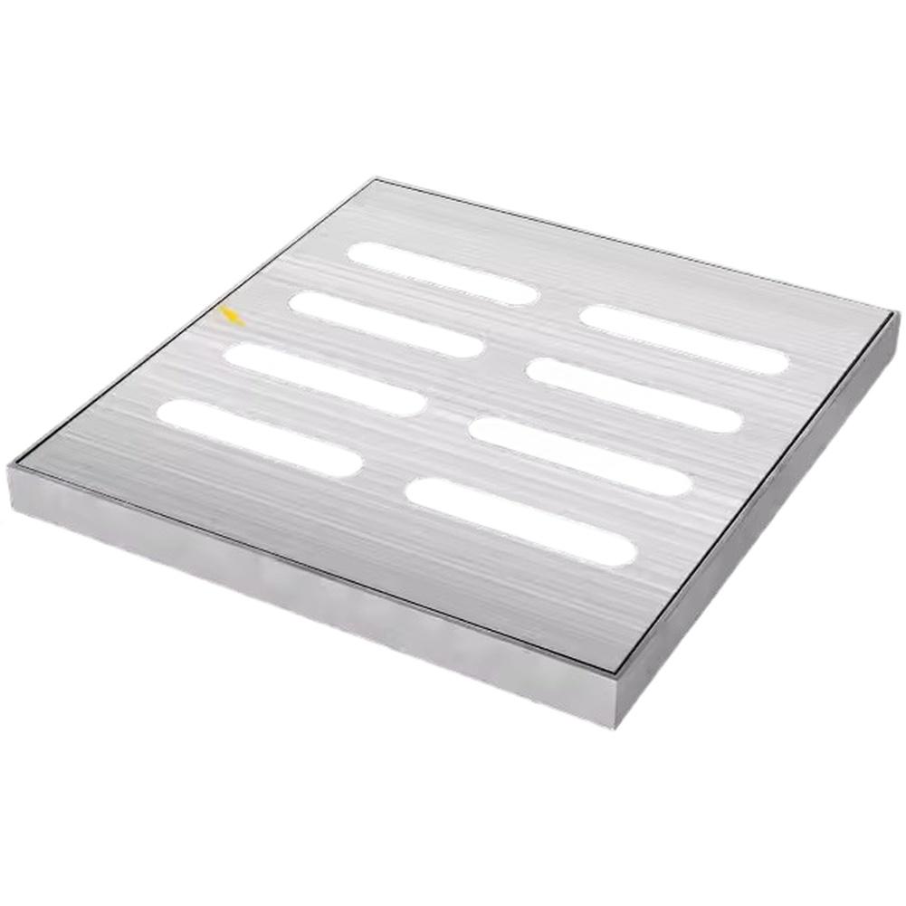 Stainless Steel Garden Drain Grate with Frame for Rainwater Management and Floor Drain Applications in Outdoor Spaces
