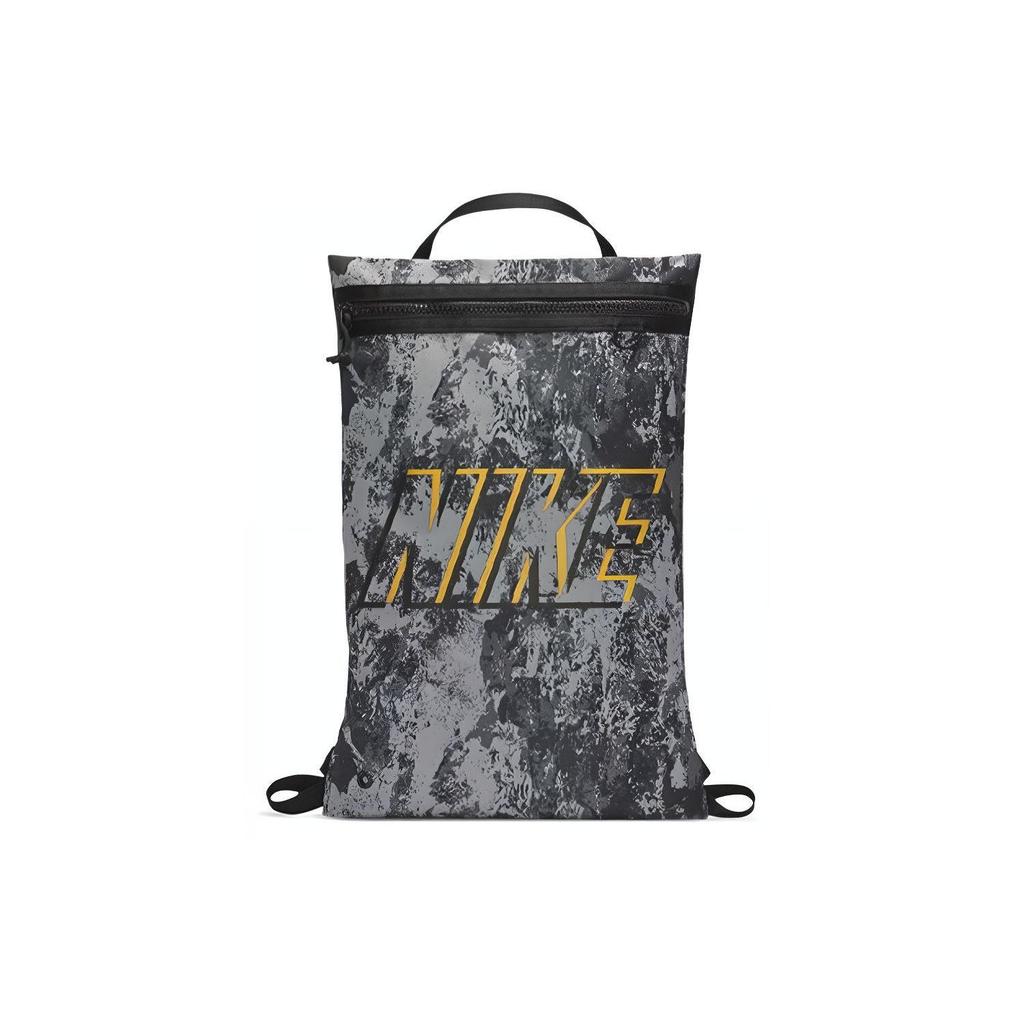 Nike Utility Printed Training Sports Casual Zipper Gym Bag Backpack Unisex Backpack Black CZ4354-010