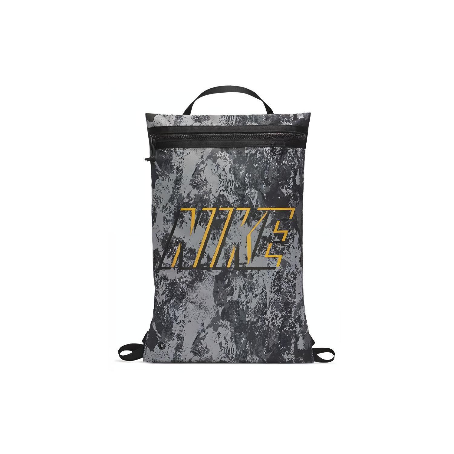 Nike Utility Printed Training Sports Casual Zipper Gym Bag Backpack Unisex Backpack Black CZ4354-010 Black