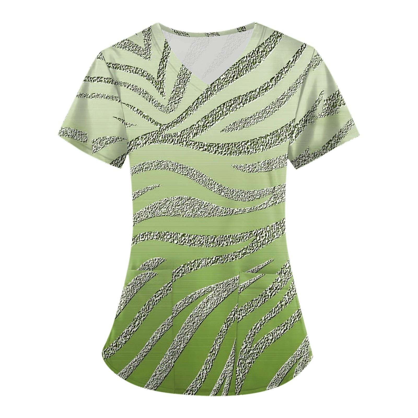 

Жіноча модна верхня частина робочого одягу з короткими рукавами та кишенею в смужку XXL