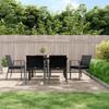 VidaXL Garden Dining Set 7 Pcs Cushions Wicker Steel 3186992