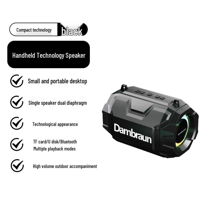 Prenosný Bluetooth TWS reproduktor s basovým reproduktorom - Kompatibilný pre vonkajšie použitie/domáce kino