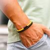 Noter 2Pcs Men Bracelet Set Grade A 4mm Rope Black Red Lucky Braslet Outdoor Camping Cycling Hand Accessories Pulseria Hombre