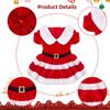 Dog Christmas Dress Christmas Dog Outfit Mrs Santa Claus Pet Clothes Puppy Xmas Holiday Costume Cat Skirt Winter Pet Clothes Cute Girl Red Dresses