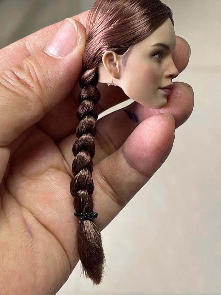 16 Hlava Řezba Krásná Ženská Postava Hlava Socha Řezba Vhodné pro 12palcovou Ženskou Akční Figurku (H)