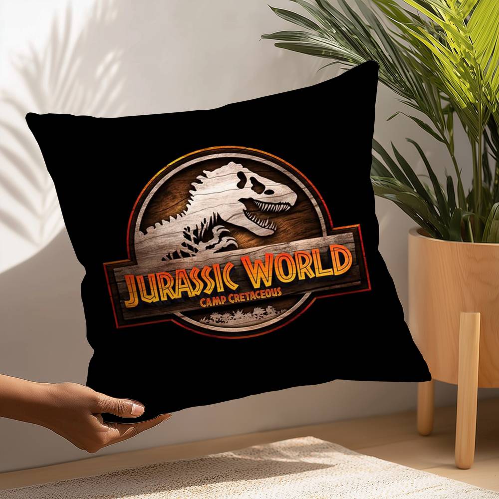 Moive J-Jurassic World Pillow Case Plush Fabric Soft  Pillowcase Double Sided Print Cushion Cover Household Gifts