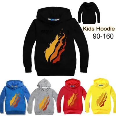 Yeni Çocuk Kıyafetleri PrestonPlayz Kapüşonlu Ateş Logosu İlhamlı Sweatshirtler Preston Playz Ürünü Erkek ve Kız Çocuklar İçin Sweatshirt