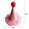 Cat Hat Pet Birthday Hat Set for Cats Dogs Soft Comfortable Adjustable Costume Accessories for Festivals Parties for Pets