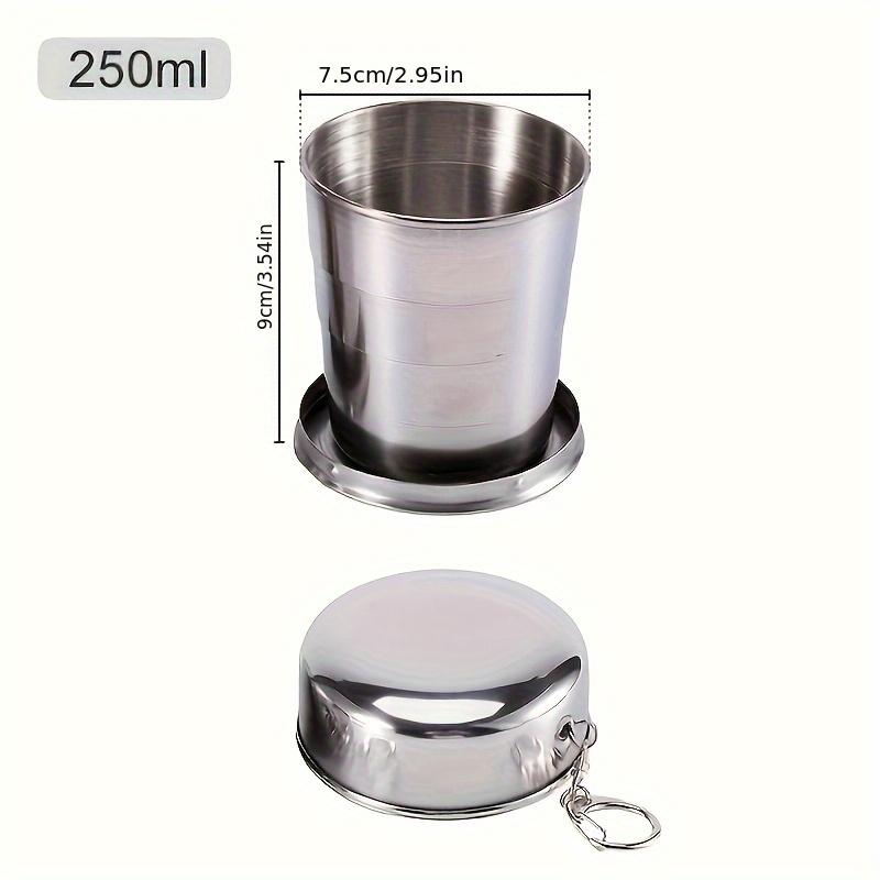 Foldable 201 Stainless Steel Tumbler - Portable, Space-Saving Design for Travelers, Campers & Workers, Camping Essentials