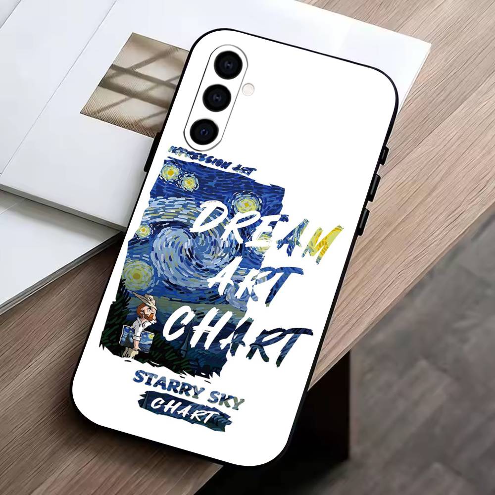 

Van Gogh Phone Case For Samsung Galaxy A73,A72,A71,A70,A53,A52,A51,Soft Silicone Black Cover Samsung a42 5g
