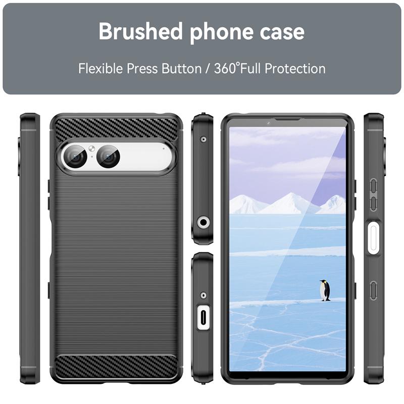 For Cover Sony Xperia 10 VII Case For Sony Xperia 10 VII Anti-knock Silicone Carbon Fiber Back Case For Sony Xperia 10 VII Case
