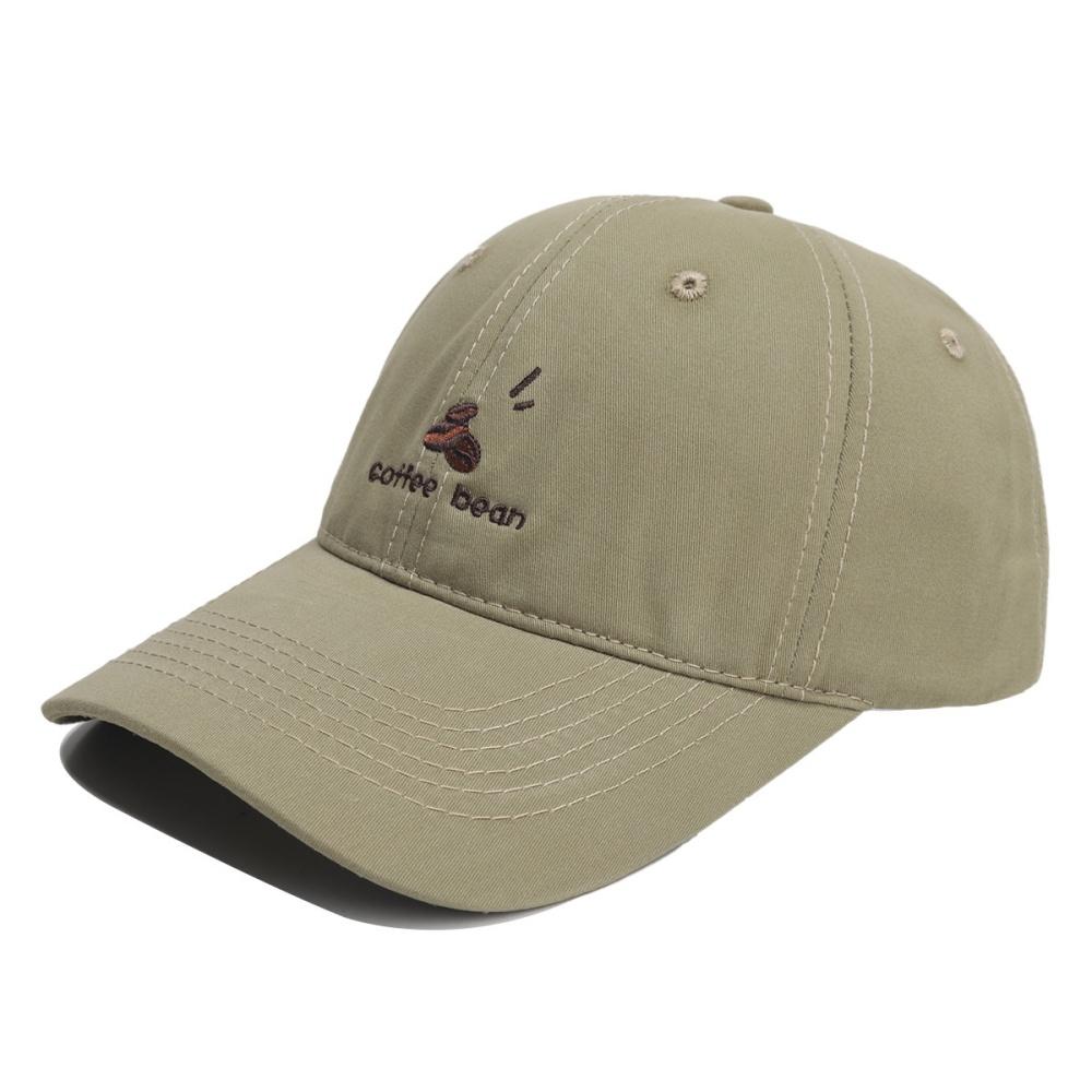 Baseball Cap Men's /Women's Dome Hat Soft Top Cap Summer Casual Sun Protection Letter COFFEE BEAN Hat Adult Caps Streetwear