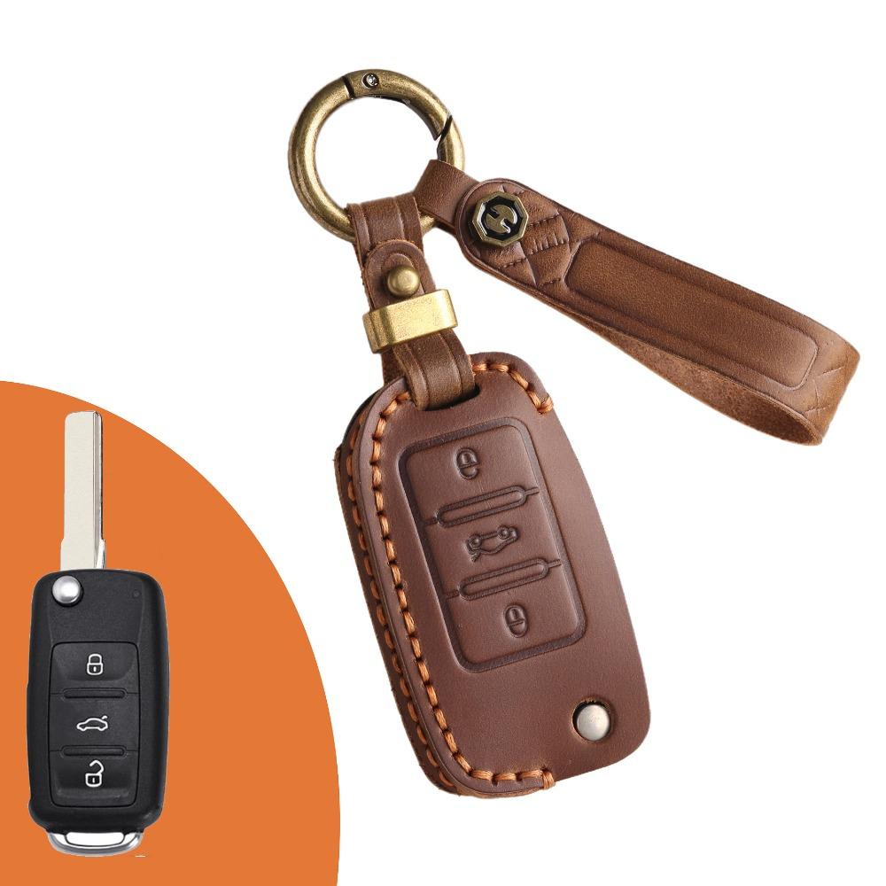 

Premium Car Key Cover for Volkswagen Magotan Lavida Folding Style Luxury Auto Key Case