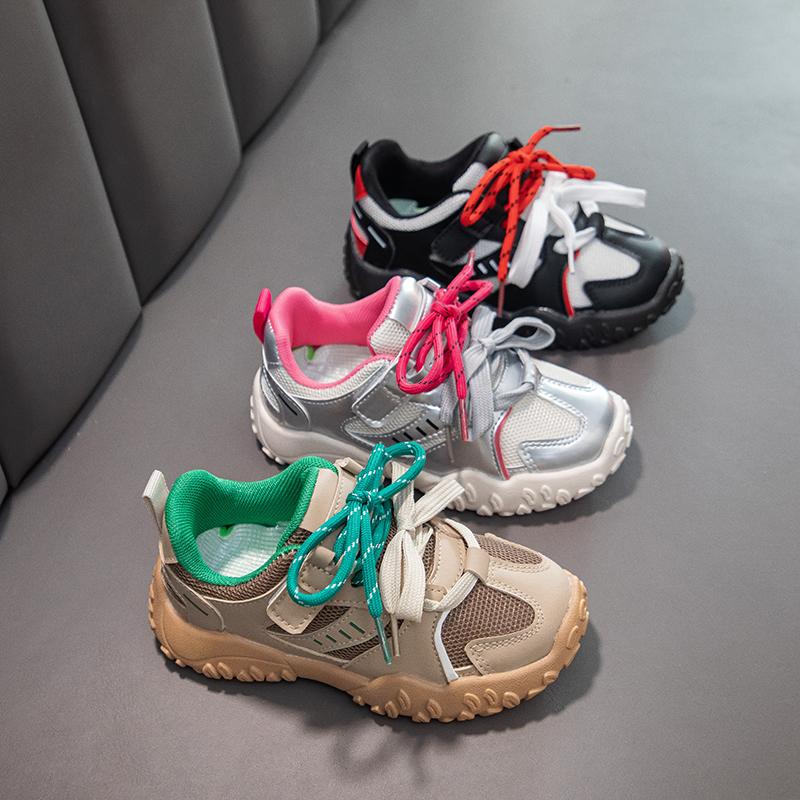 Children's sports shoes autumn new style boys' dad shoes, large children's mesh casual shoes, girls' running shoes